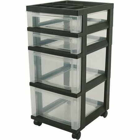 IRIS USA CART, 4-DRAWER, BLACK IRS116827